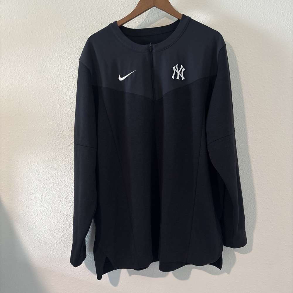 Nike New York Yankees Authentic Collection Dri-Fit XXL 2XL Quarter Zip Pullover